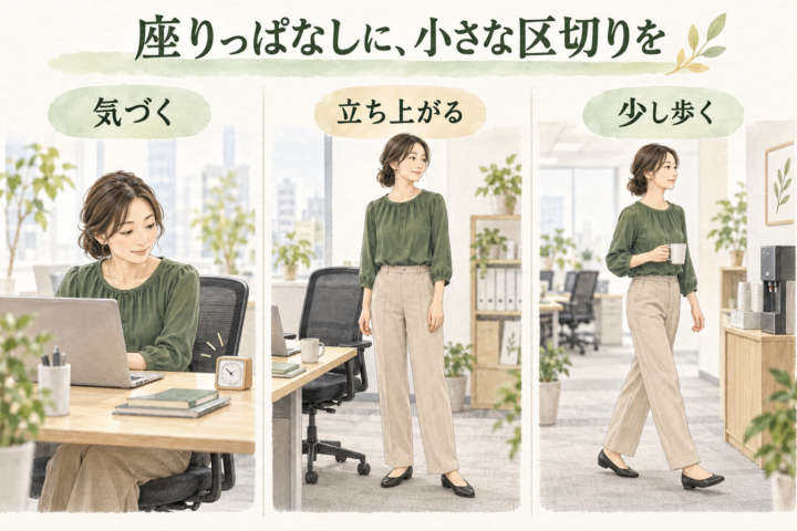 デスクワークの座りっぱなし対策|今福鶴見SLOTHの画像