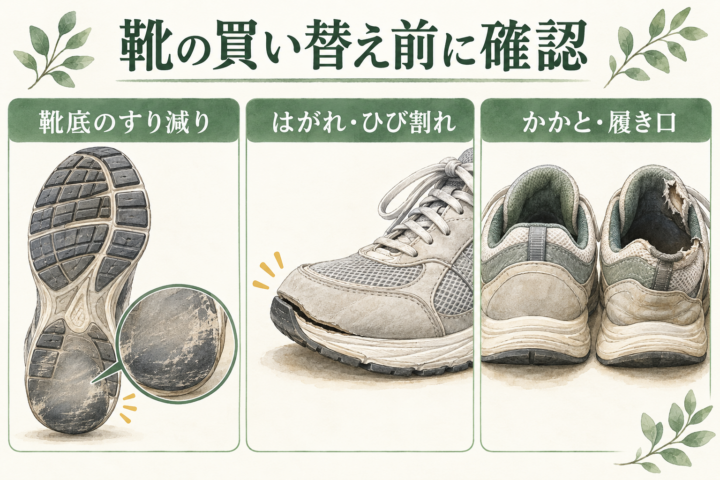 靴の買い替え時期とチェック方法|今福鶴見SLOTHの画像